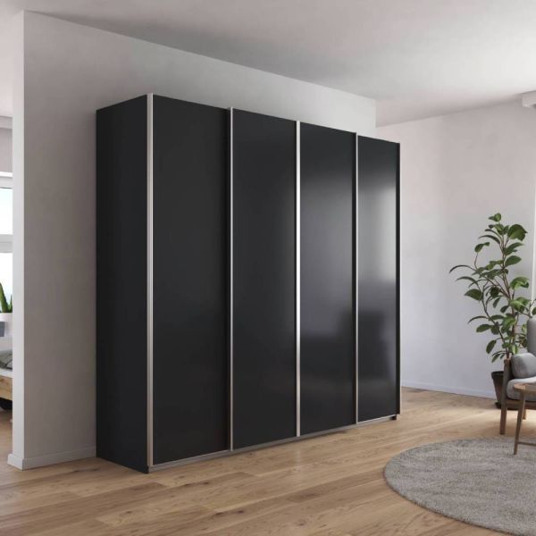 Rauch Altera Metallic Grey 4 Door Sliding Wardrobe 