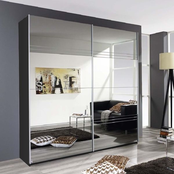 Rauch Koblenz Full Mirror Sliding Door Wardrobe 
2 Door sliding Wardrobe 
Full Mirror Front Sliding Door Wardrobe 
1.81M Wardrobe 
181cm Wardrobe
226cm wardrobe 
271cm wardrobe