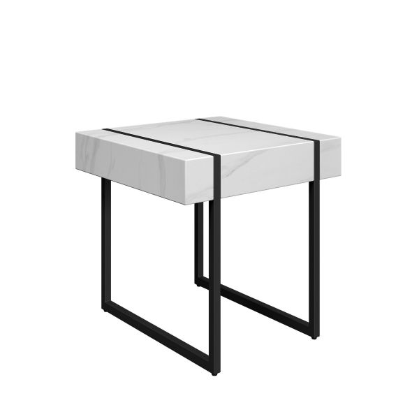 Alpex Marble Effect Side Table