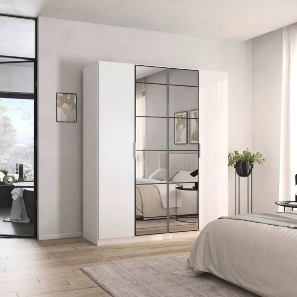 Rauch Acero Alpine White Hinged Door Wardrobe  