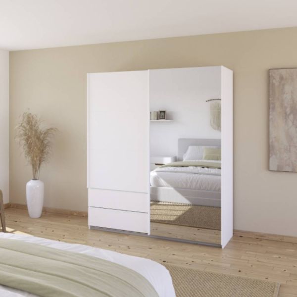 Rauch Elara Alpine White 2 door Sliding Wardrobe