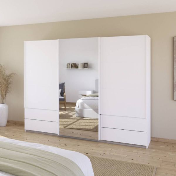 Rauch Elara Alpine White 3 door Sliding Wardrobe