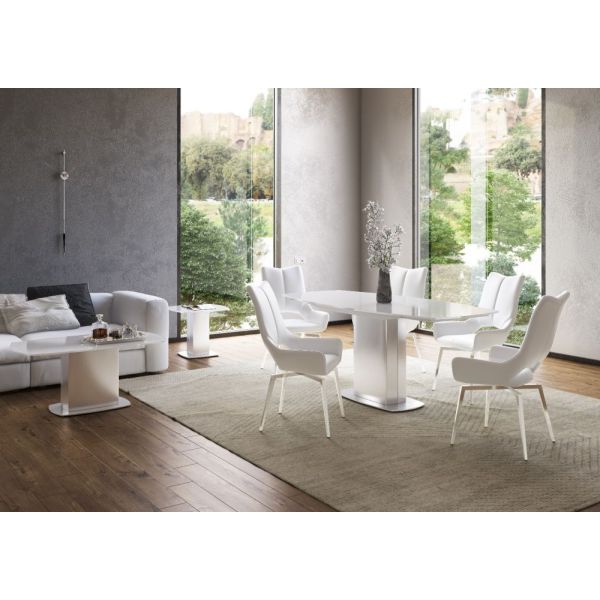 Oscar Swivel Extending Dining Table Set