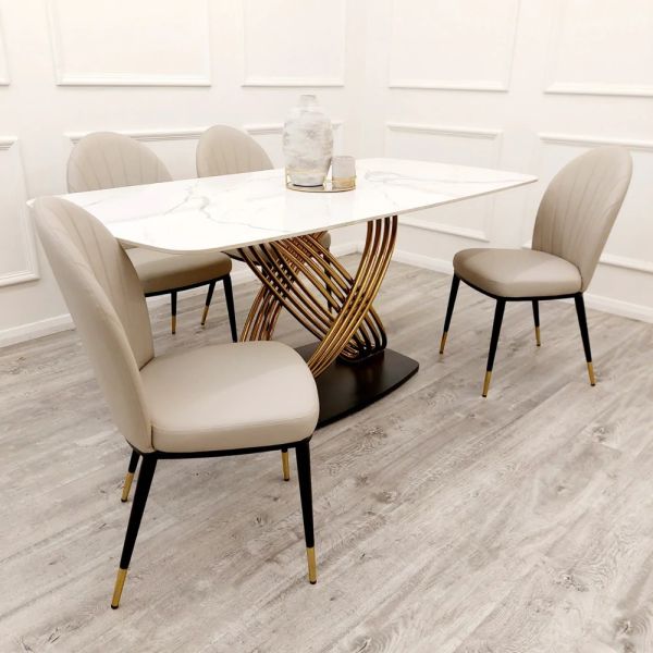 Orion 1.8 White sintered stone dining table