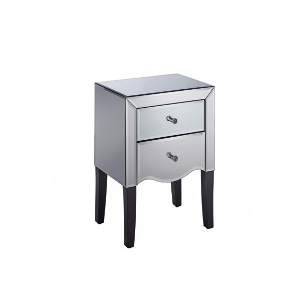 Premier 2 Drawer Mirrored Bedside