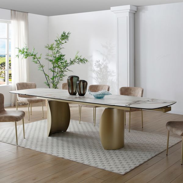 Palazzo Italian Ceramic Extending Dining Table