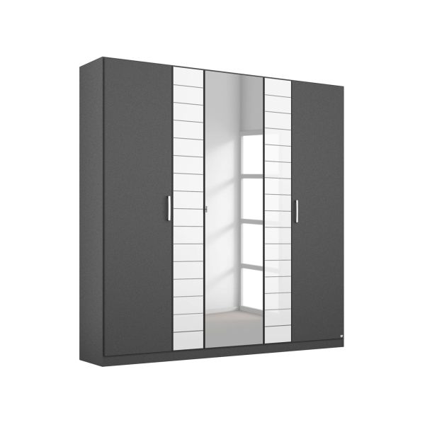 Rauch Terano Metallic Grey 4 Hinged Door robe