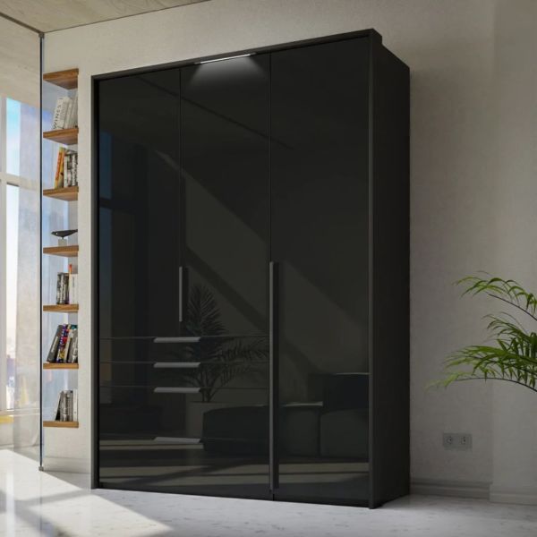 Rauch purisma 3 door wardrobe with drawers and glass front
