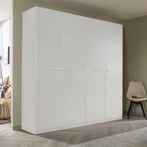 Rauch Modi Alpine White 4-Door Hinged Wardrobe
4 Door White Wardrobe 
Rauch White 4 Door Wardrobe 
4 Door 1.81M wardrobe 
Rauch Modi Wardrobe
