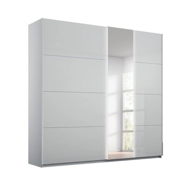 Rauch Miramar Perth Silk Grey Sliding Door Wardrobe available in Width 181, 226 and 271CM 