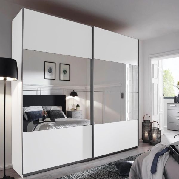 Rauch Tarabo Alpine white sliding door wardrobe