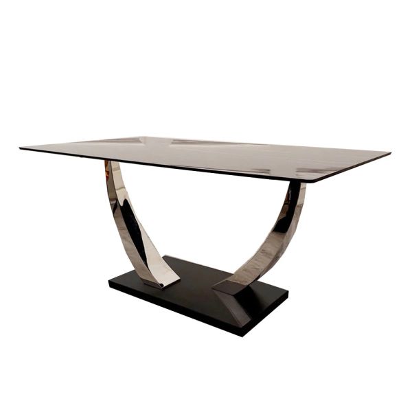 Venus 1.6 Chrome Dining Table with Black Sintered Stone Top
160cm dining table
dining table with free assembly
black top dining table
Balck StoneTop Dining Table