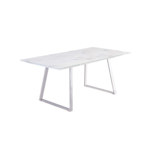 Waverley 1.8m Dining Table - White Marble