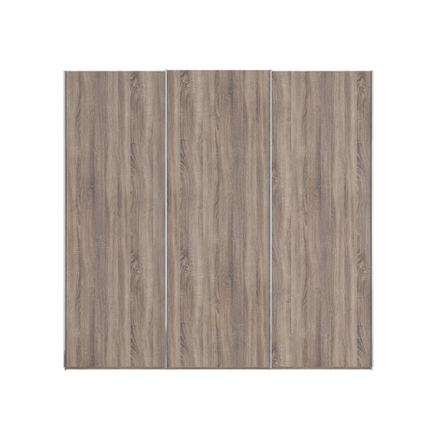 Wiemann bern 3 sliding door wardrobe in dark rustic oak