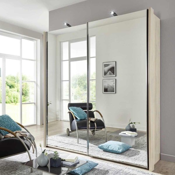 Wiemann Miami 150CM Full Mirror Front Sliding Door Wardrobe 