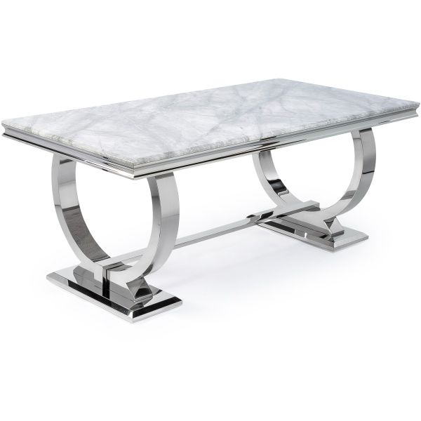 Arianna Grey MArble dining table