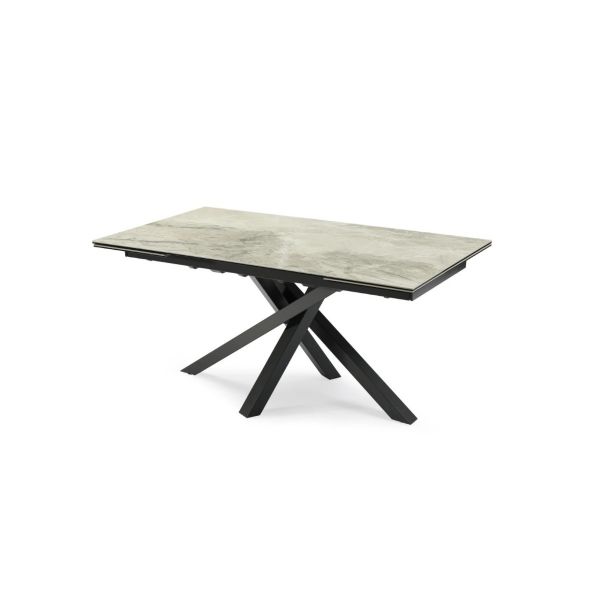 Brando Gloss Ceramic Pull-Out Extending Dining Table Grey - 160-240cm