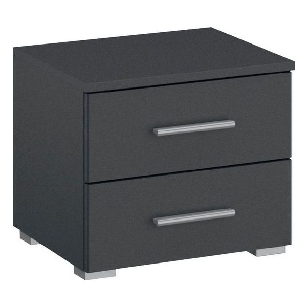 Rauch Base 2 Drawer Metallic Grey Bedside Cabinet
2 Drawer Bedside table 
Black 2 drawer bedside table 
Rauch Base 2 Drawer bedside