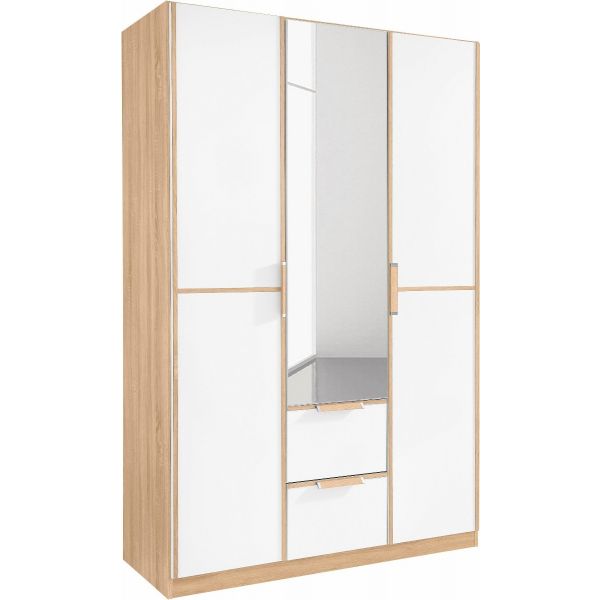 Rauch Essensa 3 Door Hinged Wardrobe with Drawers and Mirror