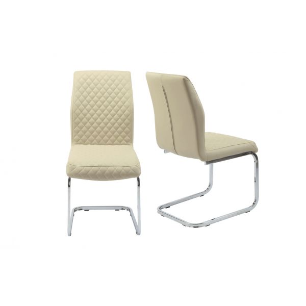 Capri Cream Leather Dining Chairs