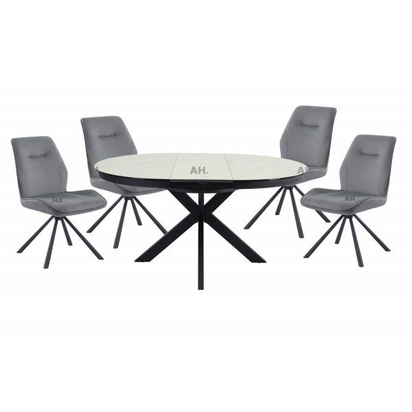 Alvaro Dining Table with Nico Chairs