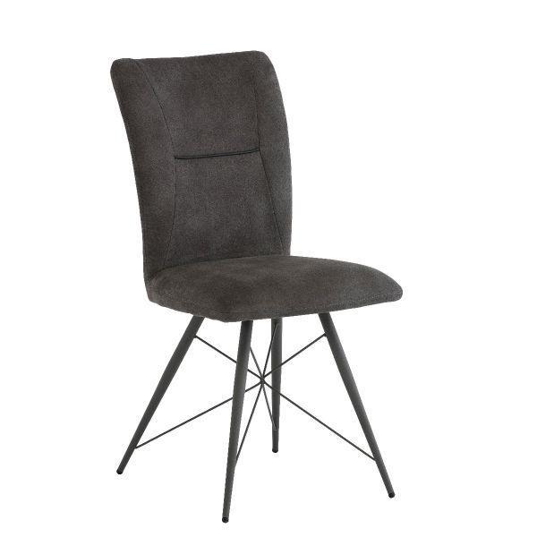2 x Amari Dining Chair - Grey Fabric