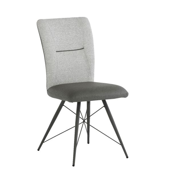 2 x Amari Dining Chair - Light Grey Fabric