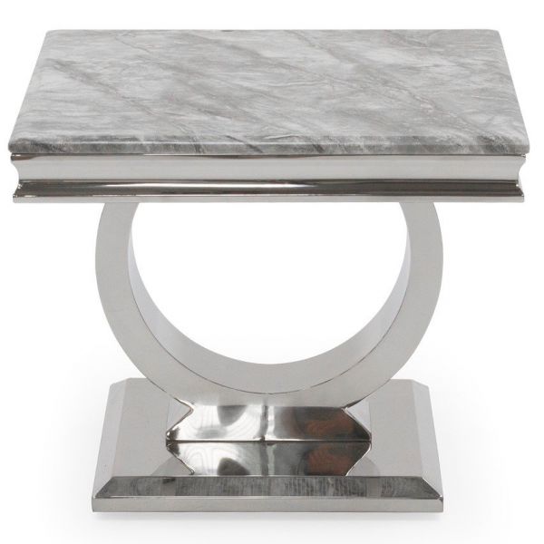 Arianna Light Grey Marble Top Dining Table