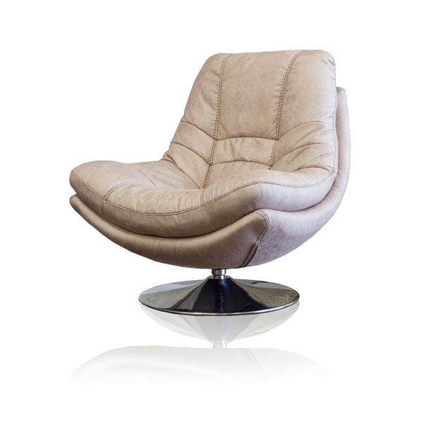 Axis Light Grey Modern Swivel Arm Chair