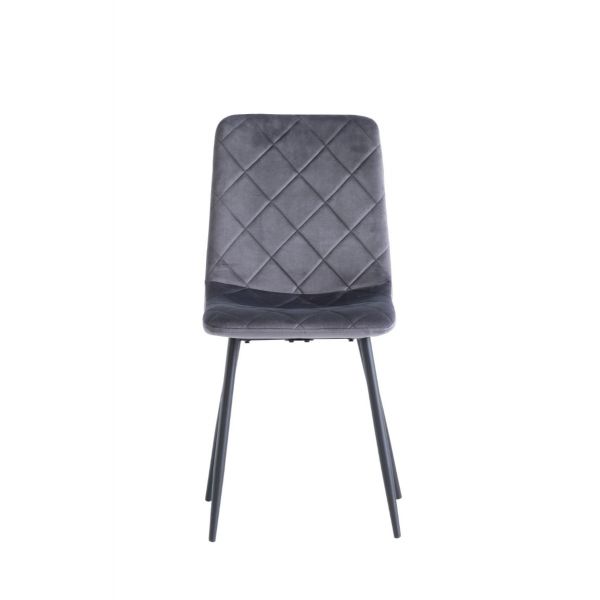 4 x Stella Velvet Dining Chair - Grey