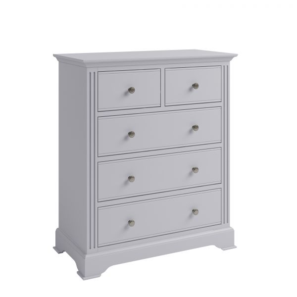 Kettle Interiors BP-2O3-G Banbury Elegance Grey Painted 2 Over 3 Drawer Chest