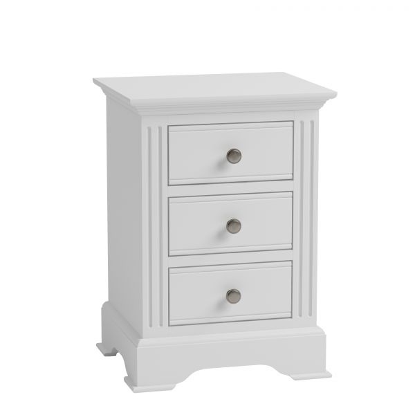 Banbury Elegance White Painted 3 Drawer Bedside Table