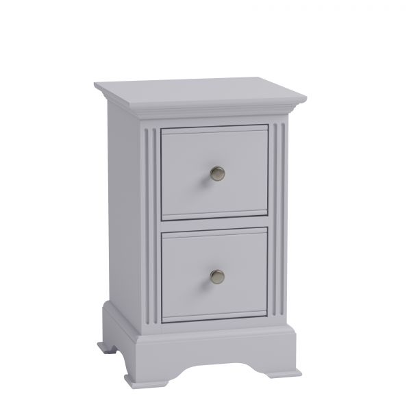 Kettle Interiors BP-SBSC-W Banbury Elegance Grey Painted Small Bedside Table