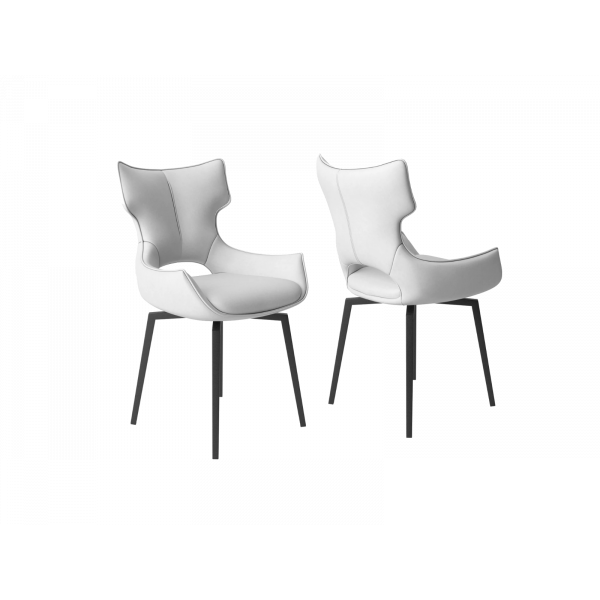 Nevada White Leather Swivel Dining Chair 
Torelli Raffaello White Swivel Dining Chair