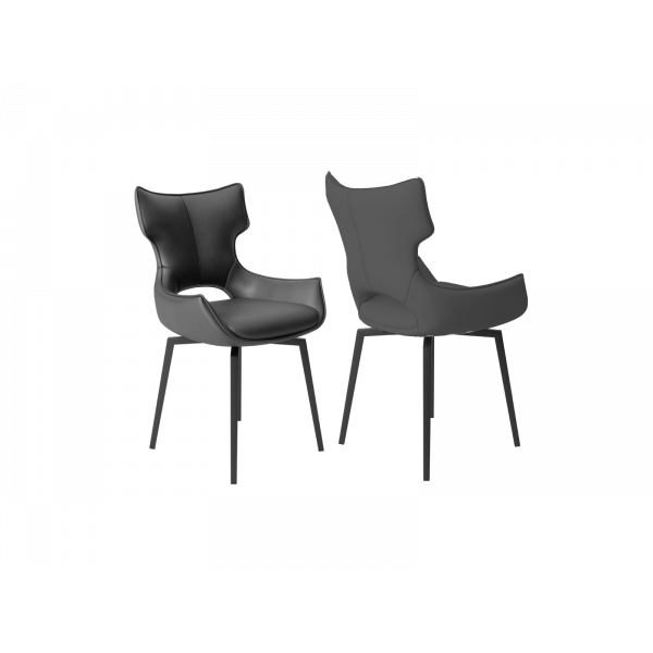 Nevada Grey Leather Swivel Dining Chair 
Torelli Raffaello Swivel Dining Chair Grey