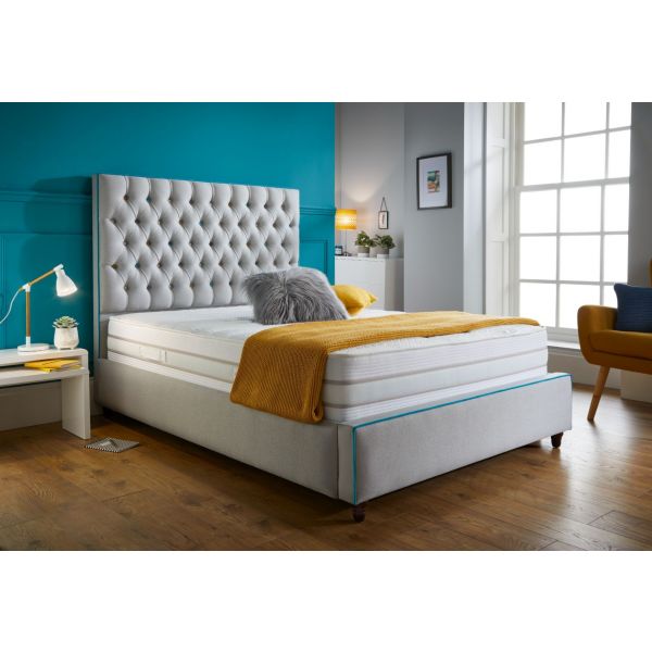 Candi Chesterfield Velvet Fabric Upholstered Bed Frame | Luxurious Fabric Beds & Mattresses 