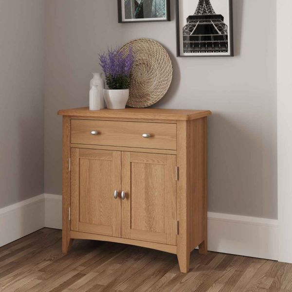 Grasmere GAO Small 2 Door 1 Drawer Sideboard in Natural Wood 