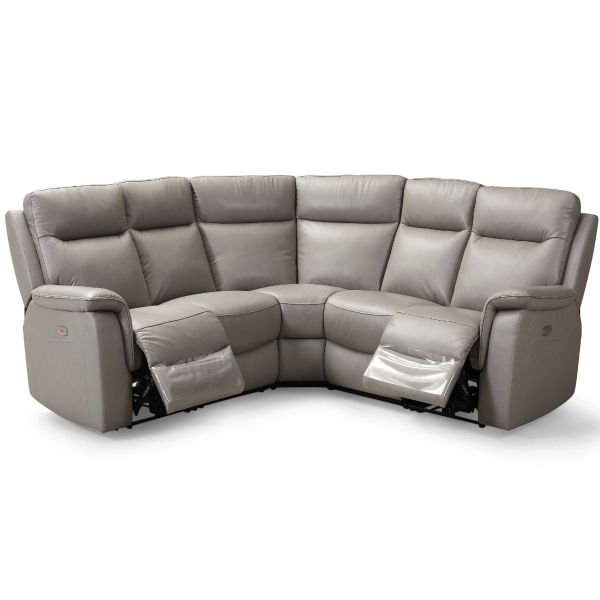 Havana Grey Leather Electric Power Recliner Corner Sofa Sale Lancashire Yorkshire possible to pay monthly