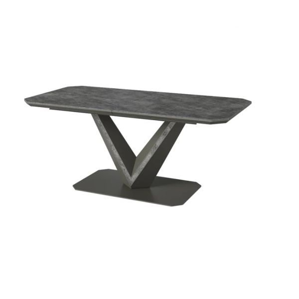 Bellagio ceramic extending dining table-Grey