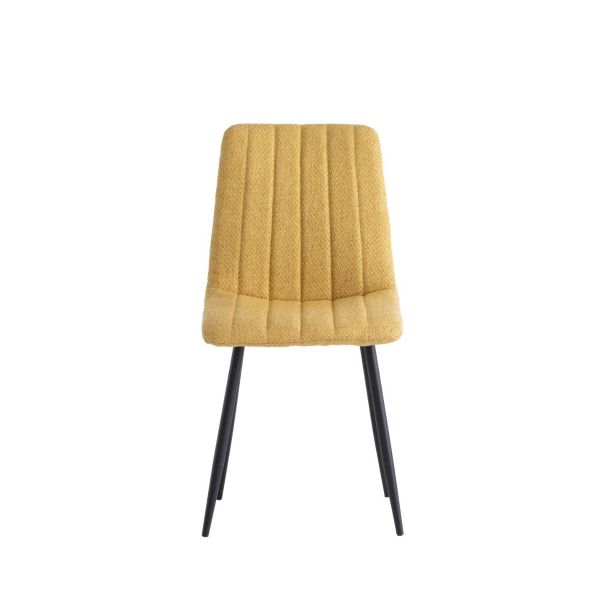 4 x Zara Fabric Dining Chair - Yellow