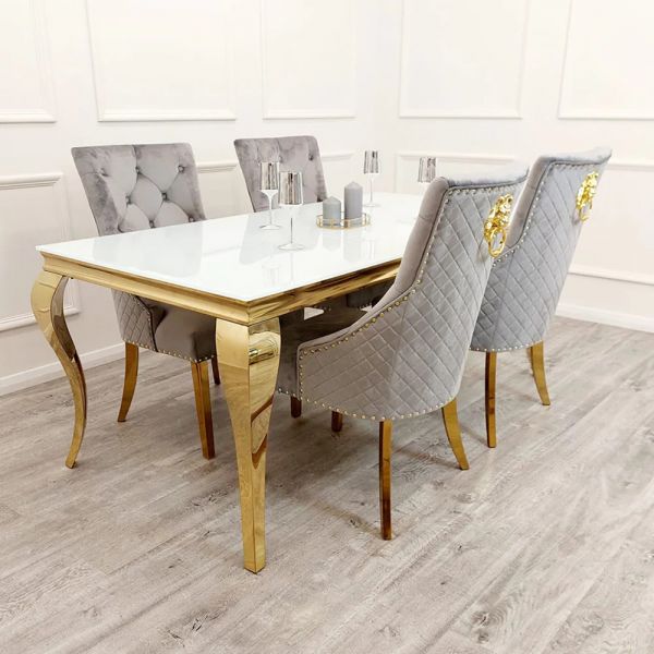 Louis 1.5 Gold Dining Table Set