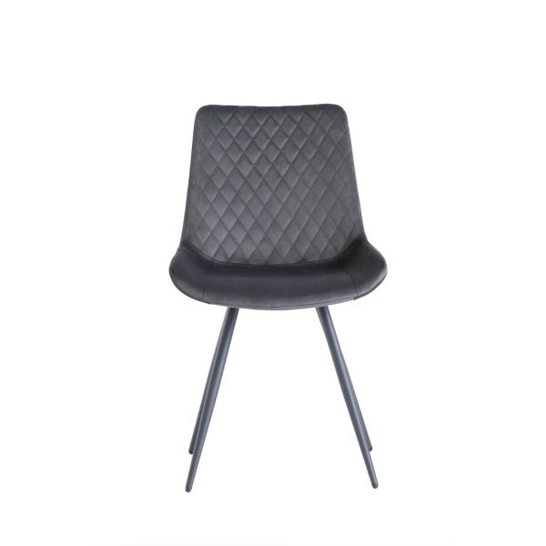 4 x Mabelo Velvet Dining Chair - Graphite