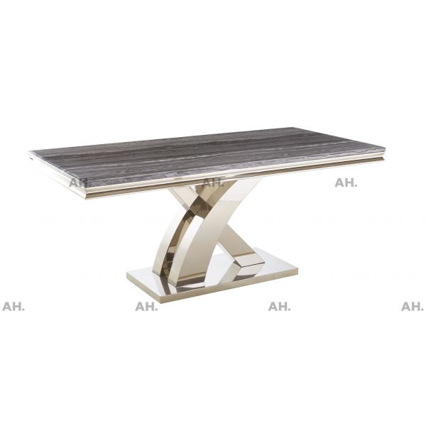 Mayfair 1.8M Grey Marble Dining Table