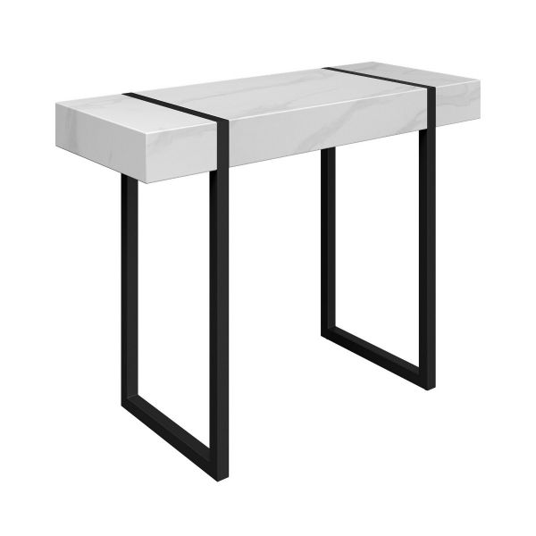 Alpex Marble Effect Console Table