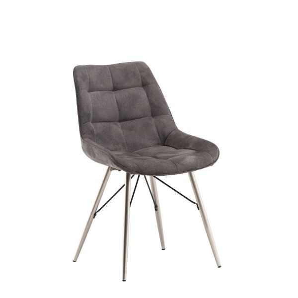 4 x Nova Dining Chairs - Grey Fabric