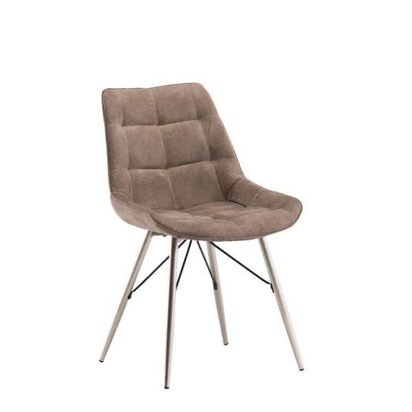 4 x Nova Dining Chairs - Taupe Fabric