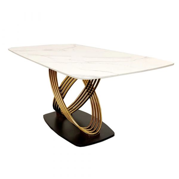 Orion 1.8 White sintered stone dining table