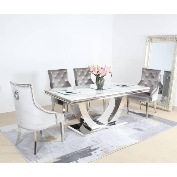 Chelsea White Bone Marble Top Dining Table
White Marble Dining Table 
6 Seater Marble Dining Table
8 Seater Marble Dining Table
Denver White Marble Dining table