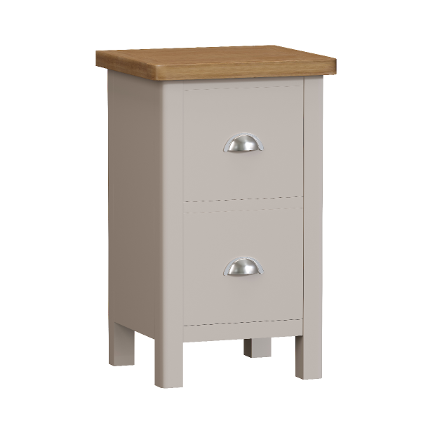 Ramada RA-SBSC-TR Dove Grey Small 2 Drawer Bedside Cabinet