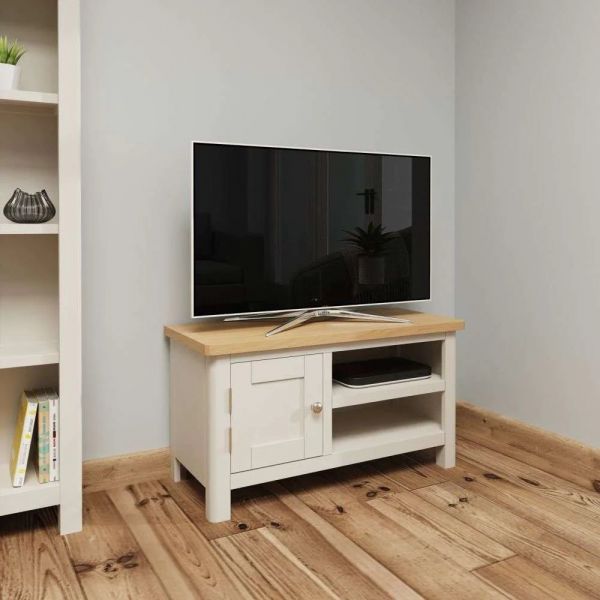 Ramada Kettle Interiors RA Rutland Grey Painted Oak Top Small TV Unit